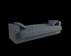 3-Sitzer Sofa-Bett mit Schlaffunktion Multifunktionssofa Bettcouch 214 x 80 x 87 cm Dunkelgrau