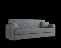 3-Sitzer Sofa-Bett mit Schlaffunktion Multifunktionssofa Bettcouch 214 x 80 x 87 cm Dunkelgrau