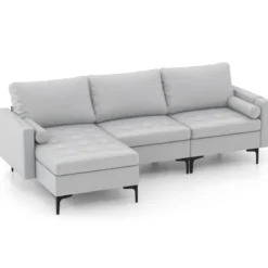 1 Sitzer Sofa / 2 Sitzer Sofa / 3 Sitzer Sofa mit USB-Anschluss und Steckdose Hellgrau