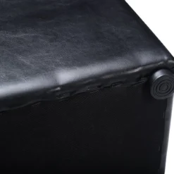 Sitzhocker aus Kunstleder mit Stauraum 300 Kg Traglast Polstersitz Lederhocker