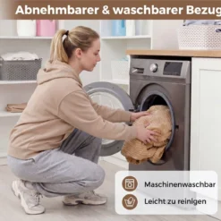 Sitzsack Sessel Geschwungenes Liegesofa Bequemer Sitzsackstuhl mit Bezug