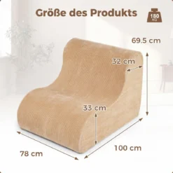 Sitzsack Sessel Geschwungenes Liegesofa Bequemer Sitzsackstuhl mit Bezug