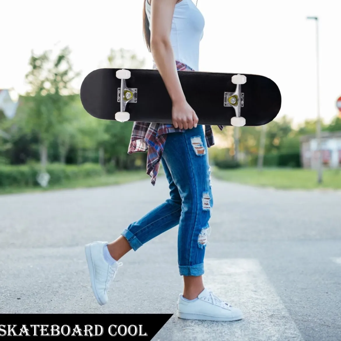 Skateboard Komplettboard Funboard Minicruiser Holzboard Longboard 20x79cm
