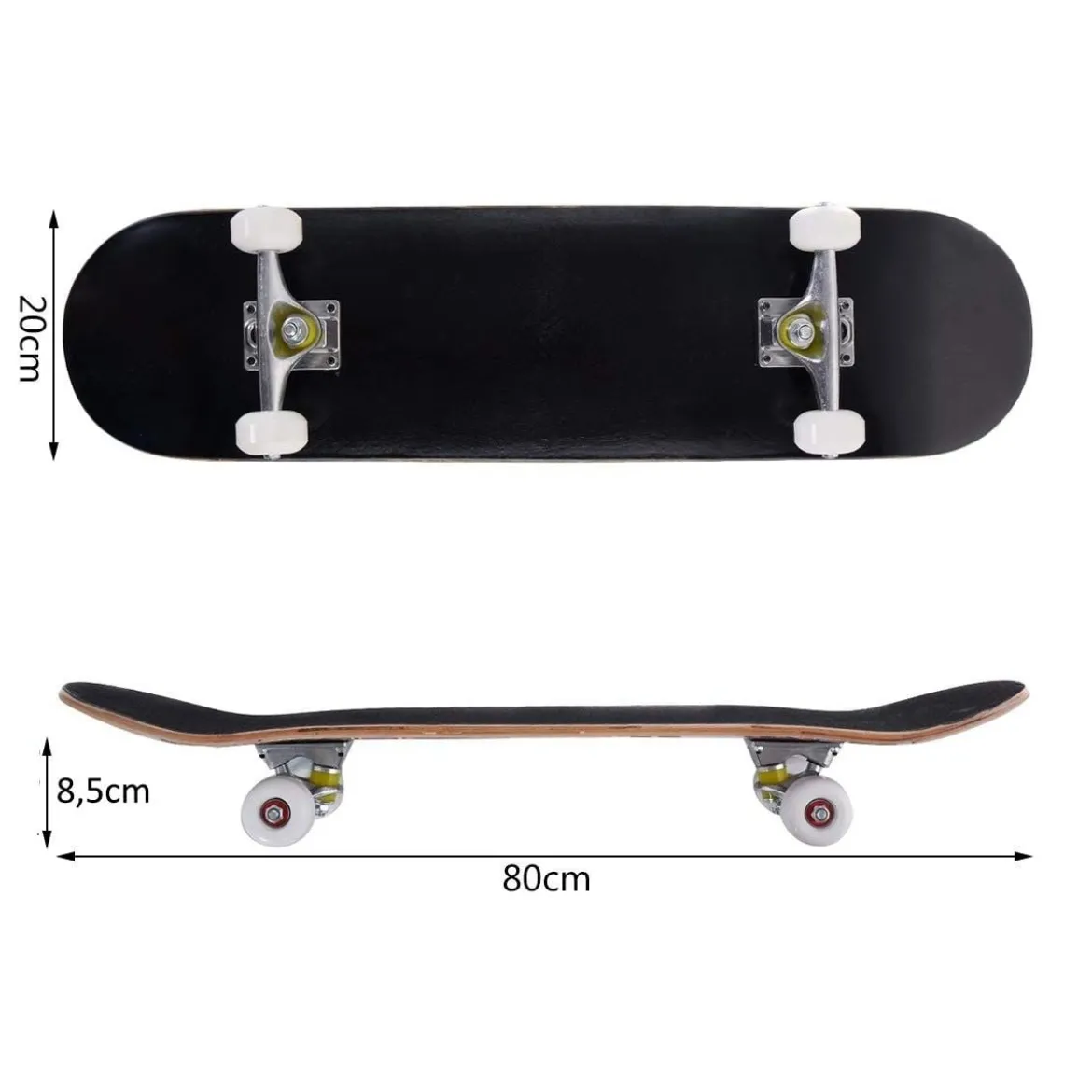 Skateboard Komplettboard Funboard Minicruiser Holzboard Longboard 20x79cm