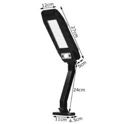 Solarleuchte Wasserdicht Solarlampen Garten Solarstrahler 60 LEDs Fernbedienung Schwarz
