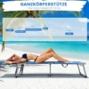 Sonnenliege Zusammenklappbare Strandliege 194 x 60 x 36-86 cm Blau