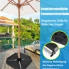 Sonnenschirmfuß Balkonschirmständer für Außenbereich 90cm x 90cmx 10cm Schwarz