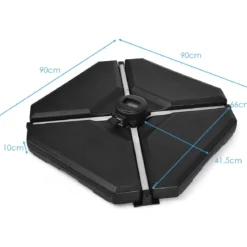 Sonnenschirmfuß Balkonschirmständer für Außenbereich 90cm x 90cmx 10cm Schwarz
