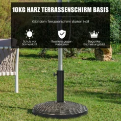 Sonnenschirmständer aus Kunstharz mit 46 cm Durchmesser Bronze