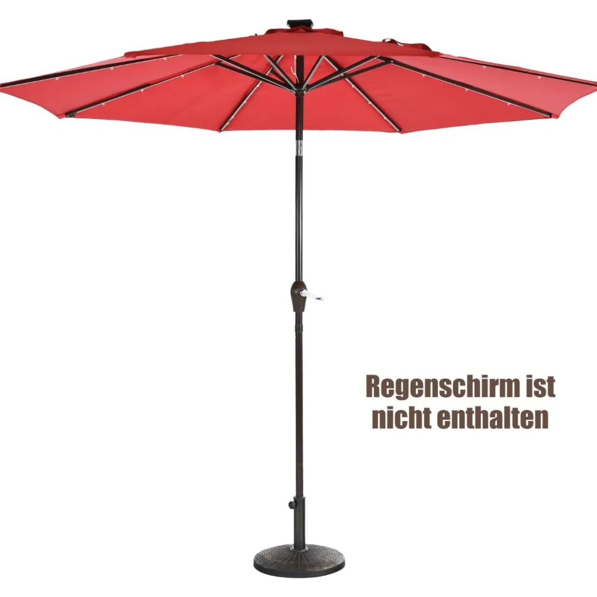 Sonnenschirmständer aus Kunstharz mit 46 cm Durchmesser Bronze
