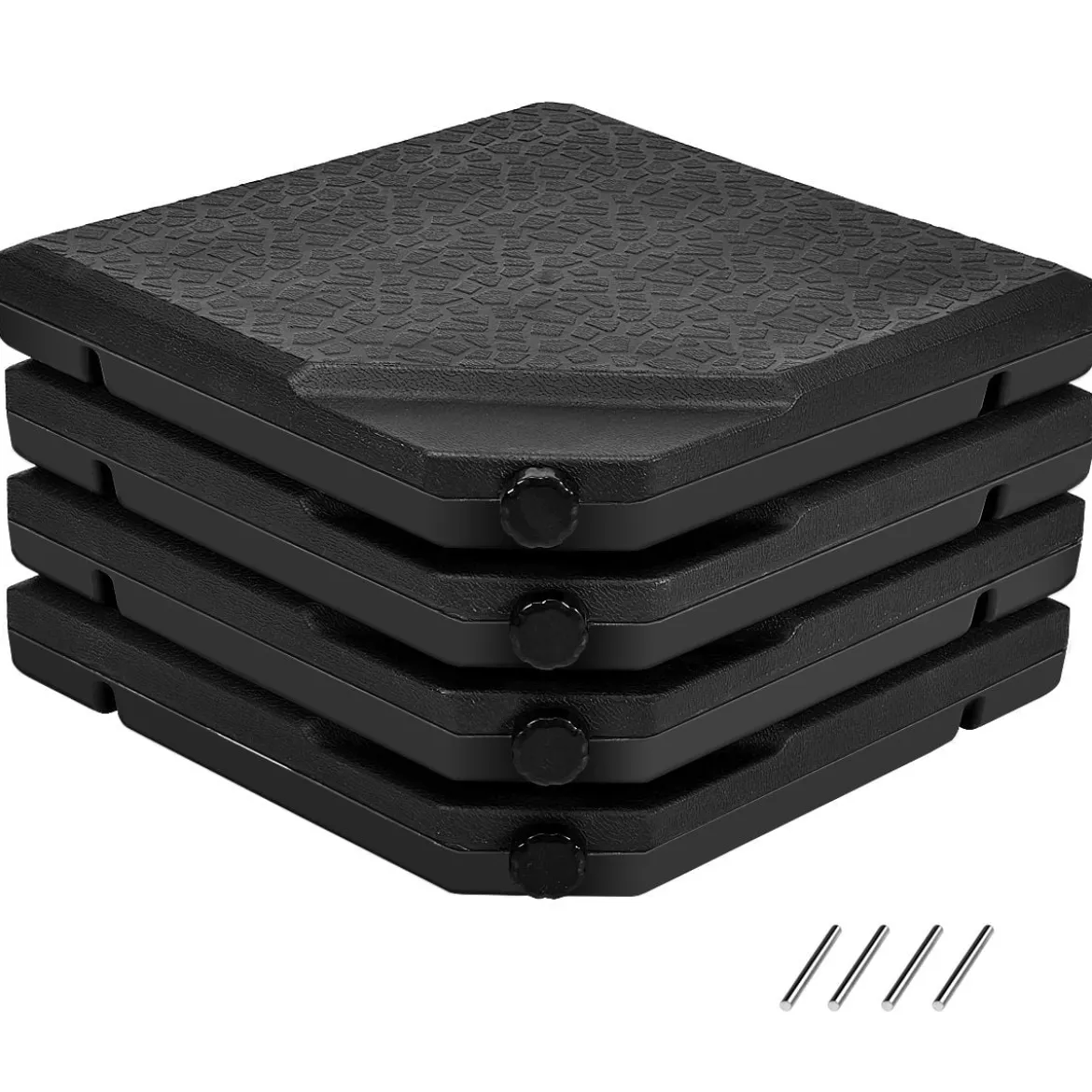 Sonnenschirmständer Balkonschirmständer für Außenbereich 96 cm x 96 cm x 7,5 cm Schwarz