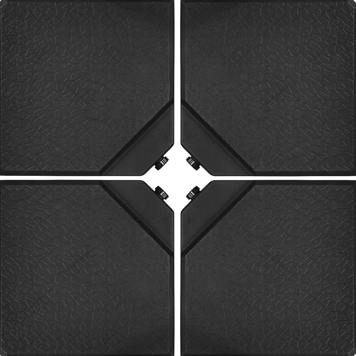 Sonnenschirmständer Balkonschirmständer für Außenbereich 96 cm x 96 cm x 7,5 cm Schwarz