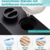 Sonnenschirmständer Befüllbarer Sonnenschirmhalter bis 70 kg für Ø 38-48 mm Schirmstöcke Schwarz
