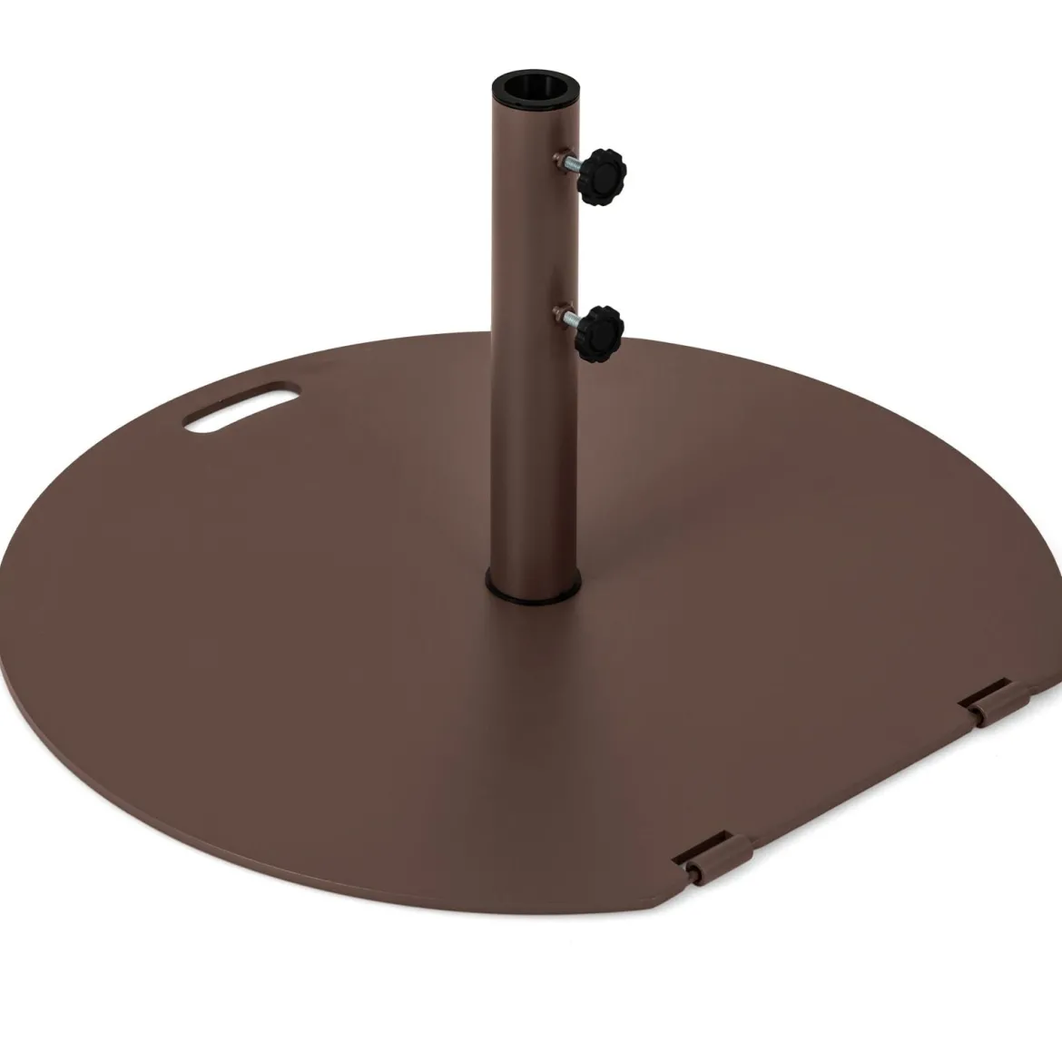 Sonnenschirmständer 23 kg Schirmständer mit Rollen und Griff runder Schirmgewicht für Schirmstangen von 41/50 mm