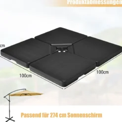 Sonnenschirmständer 52 Liter / 78 kg Befüllbar mit Wasser oder Sand Schirmständer