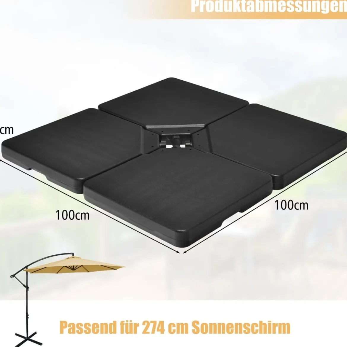 Sonnenschirmständer 52 Liter / 78 kg Befüllbar mit Wasser oder Sand Schirmständer