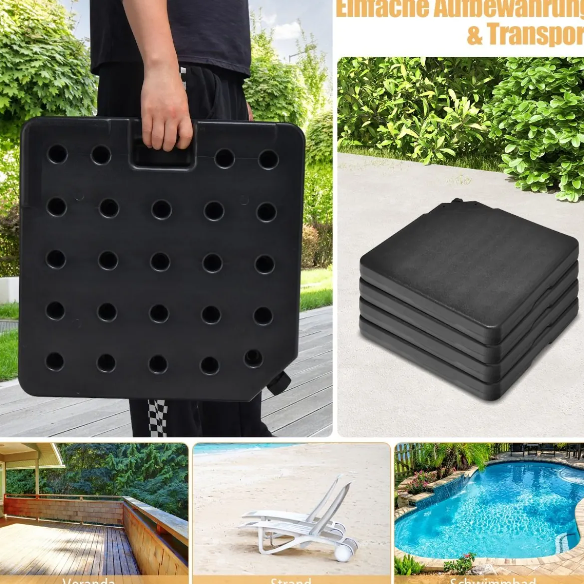 Sonnenschirmständer 52 Liter / 78 kg Befüllbar mit Wasser oder Sand Schirmständer