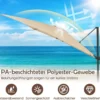 Sonnenschirm 300 x 300 cm Ampelschirm mit Kurbel Gartenschirm neigbar 360° drehbar großer Terrassenschirm Beige