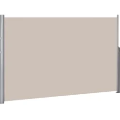 Sonnen- und Windschutz aus Aluminium Ausziehbar faltbar Sichtschutz 300 x 180 cm Beige