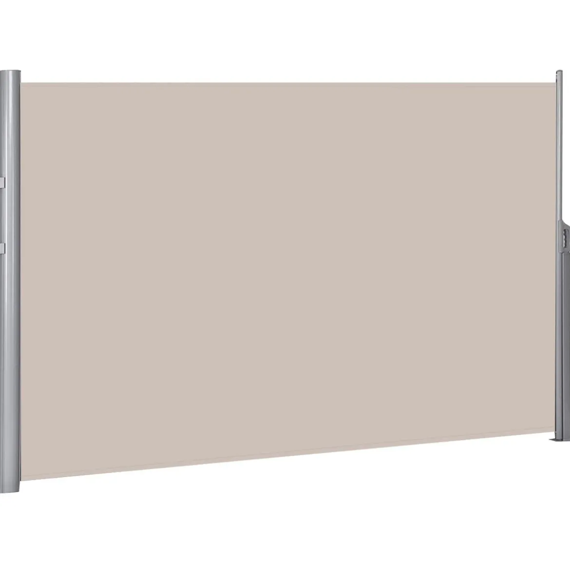 Sonnen- und Windschutz aus Aluminium Ausziehbar faltbar Sichtschutz 300 x 180 cm Beige