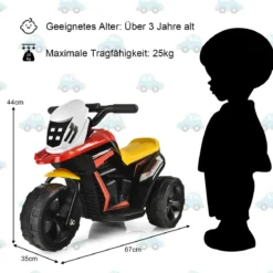 Spielzeug-Motorrad elektrisches Motorrad mit Musik und Hupe Elektrofahrzeugfür Kinder