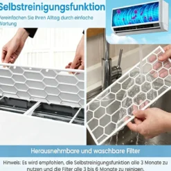 Split Klimaanlage 12000BTU Klimageräte mit Heizfunktion Kältemittel R32 Inkl. Montagematerial