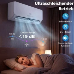 Split Klimaanlage 18000 BTU 3,4kW Inverter Klimagerät mit Heizfunktion Air Conditioner mit WiFi & App