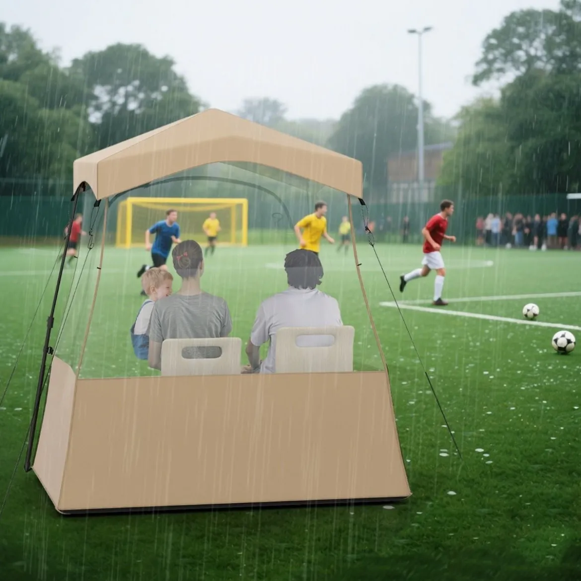 Sportzelt Transparentes Zelt mit klarer Sicht & Robustes Gestell & Tragetasche 183 x 135 x 175 cm