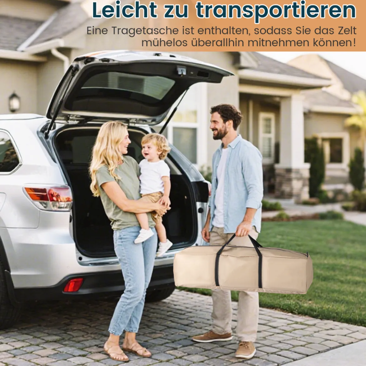 Sportzelt Transparentes Zelt mit klarer Sicht & Robustes Gestell & Tragetasche 183 x 135 x 175 cm