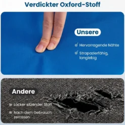 Stadionsitz Faltbarer Outdoor Bodenstuhl mit Rückenlehne & Armlehnen Gepolstertes Sitzkissen Blau