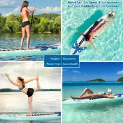 Stand Up Surfbrett Aufblasbares Surfbrett Paddle Board 320 x 76 x 15 cm Grün