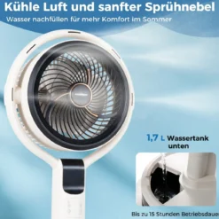 Standventilator mit Fernbedienung Leiser Ventilator mit 90°-Schwenkfunktion