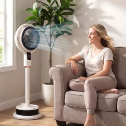 Standventilator mit Fernbedienung Leiser Ventilator mit 90°-Schwenkfunktion