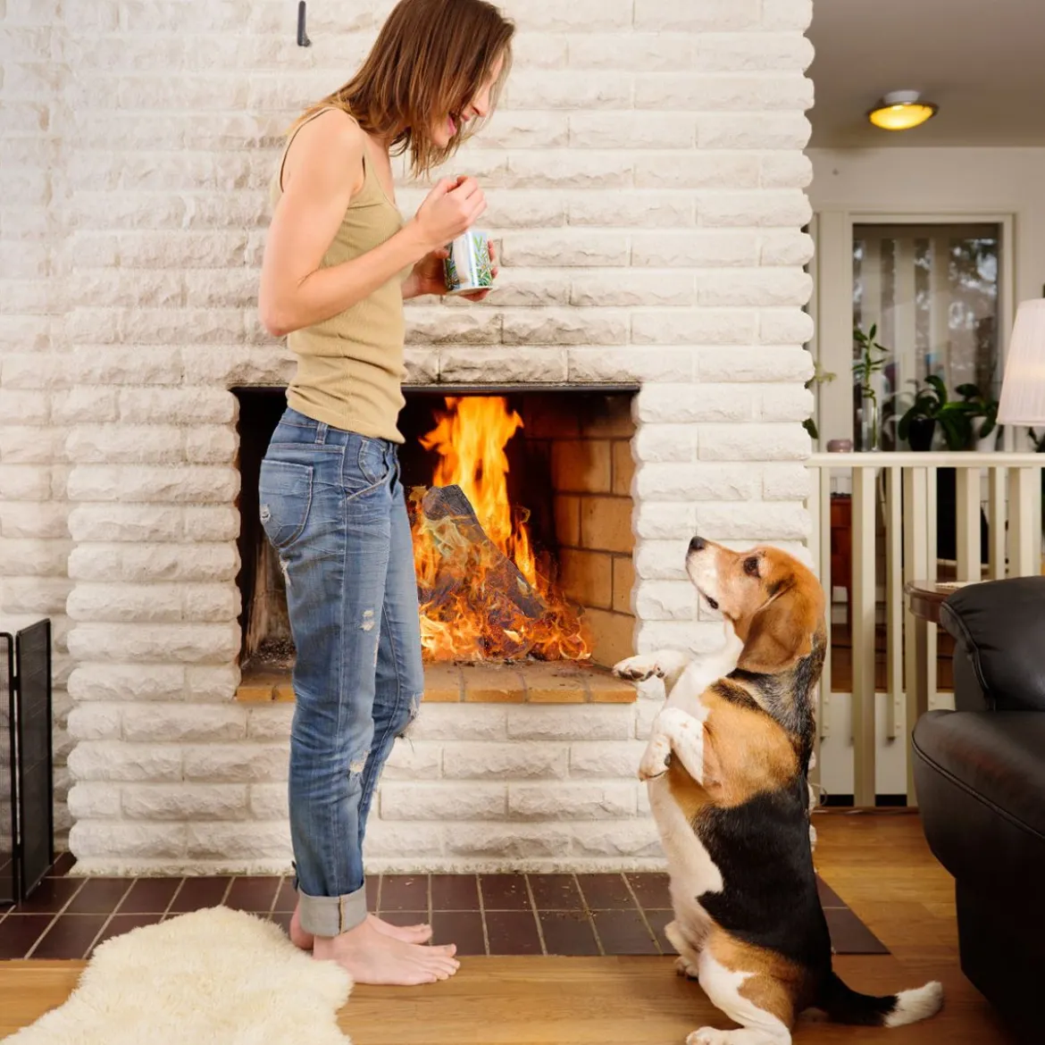9 Stück Gas-Kamin Scheite Künstliche Brennholz aus Keramik für Propan- & Gasöfen & Elektrokamin