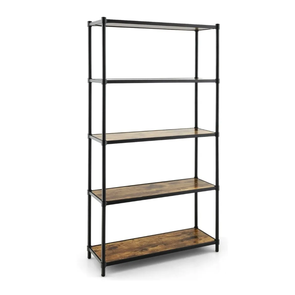 5-Stöckiges Bücherregal Freistehendes Lagerregal 80 x 29 x 154 cm