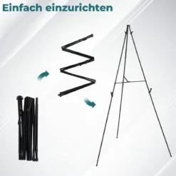 6 Stück Leichte Staffelei 166 cm Faltbare Leinwand Ständer mit Dreibein & Tragetaschen Metall
