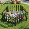 5 Stück Metall Steckzaun Dekorativer Gartenzaun aus Metall Rostfrei 56 x 44 cm Schwarz