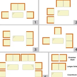 4 Stück Outdoor Terrassenmöbel Set aus PE Rattan mit gehärtetem Glastisch & Kissen Schwarz