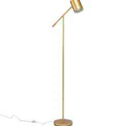 Stehlampe 175 cm Leselampe mit Verstellbarem Kopf & Arm Wohnzimmerlampe mit E27 Fassung Golden