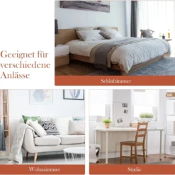 Stehleuchte Garderobenständer mit 6 Haken Stehlampe Holz E27 Fassung für Wohnzimmer Schlafzimmer Büro 180cm