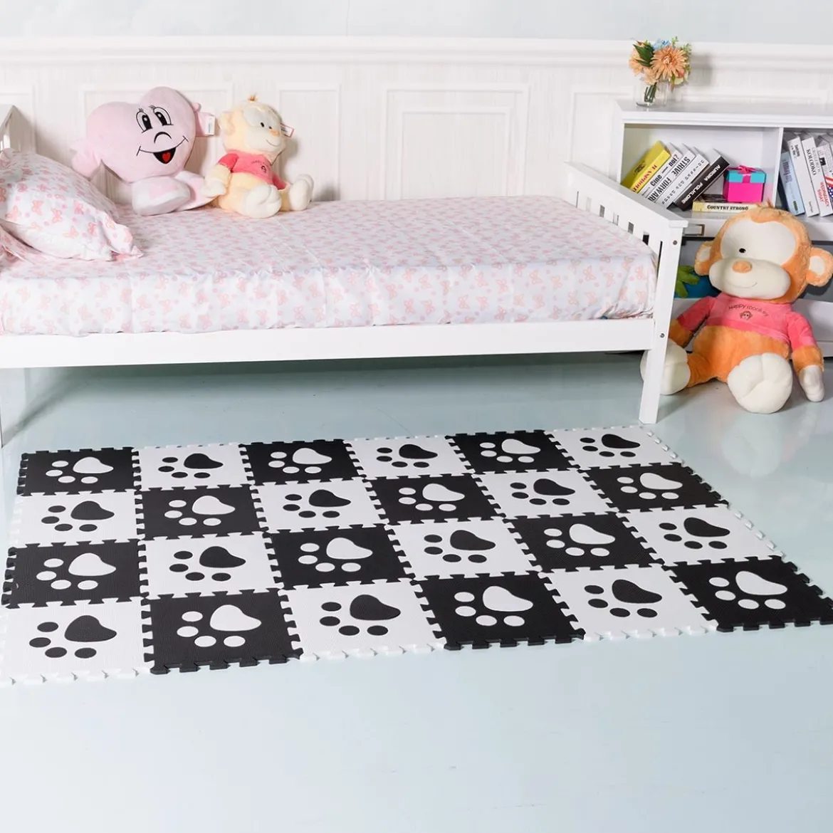 24 Stk Puzzlematten Puzzle Kinderteppich Spielteppich