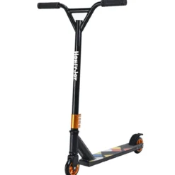 Stunt-Scooter Cityroller Scooter Tretroller mit PU-Rädern Schwarz