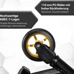 Stunt Scooter mit 360 Lenkung & PU Rädern & Aluminiumdeck Stuntscooter Funscooter