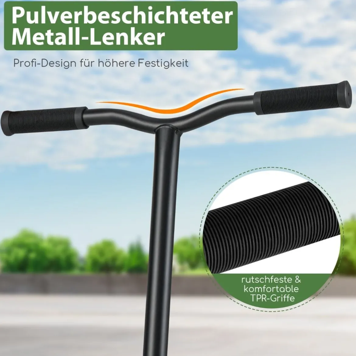 Stunt Scooter mit 360 Lenkung & PU Rädern & Aluminiumdeck Stuntscooter Funscooter