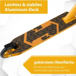 Stunt Scooter mit 360 Lenkung & PU Rädern & Aluminiumdeck Stuntscooter Funscooter