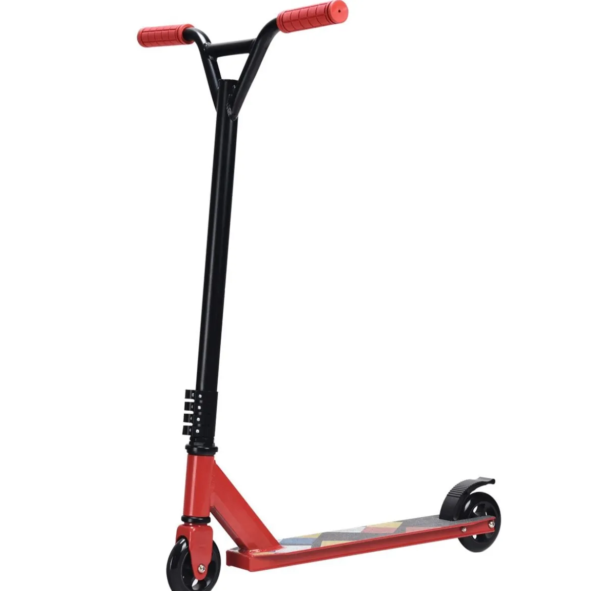 Stunt-Scooter Premium-Freestyle-Scooter für Kinder leichter Aluminium-Tretroller 68 x 47,5 x 82 cm Rot