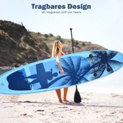 SUP Board Aufblasbar Stand up Board Paddelboard Blau