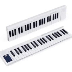 88 Tastatur digitale Keyboard Tastatur für tragbares elektrisches Klavier 137 x 16,5 x 5 cm Weiß