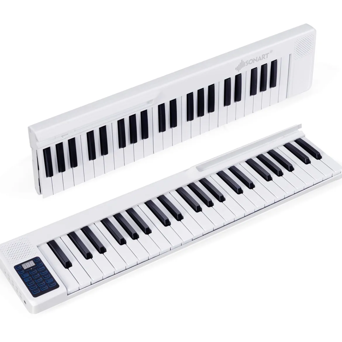 88 Tastatur digitale Keyboard Tastatur für tragbares elektrisches Klavier 137 x 16,5 x 5 cm Weiß