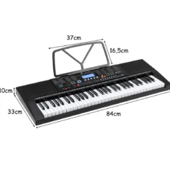 61 Tastatur Elektrisches Keyboard mit Notenständer Mikrofon Digital Piano